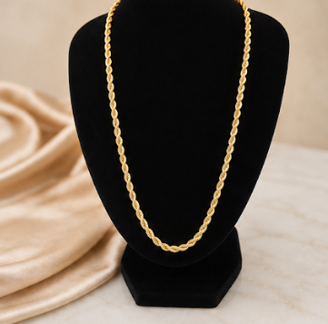 10K 20 inch, 3mm Gold Rope Chain
