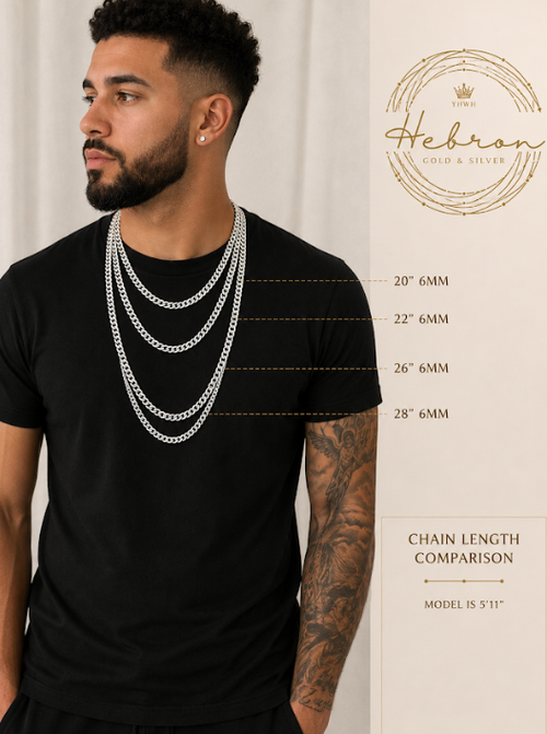 6mm Cuban 925 Silver Chain