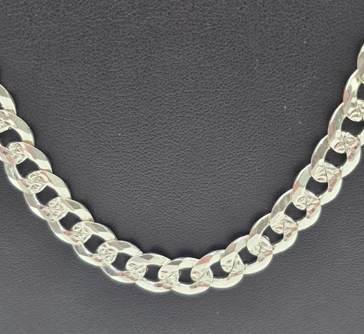 8mm Cuban 925 Silver Chain