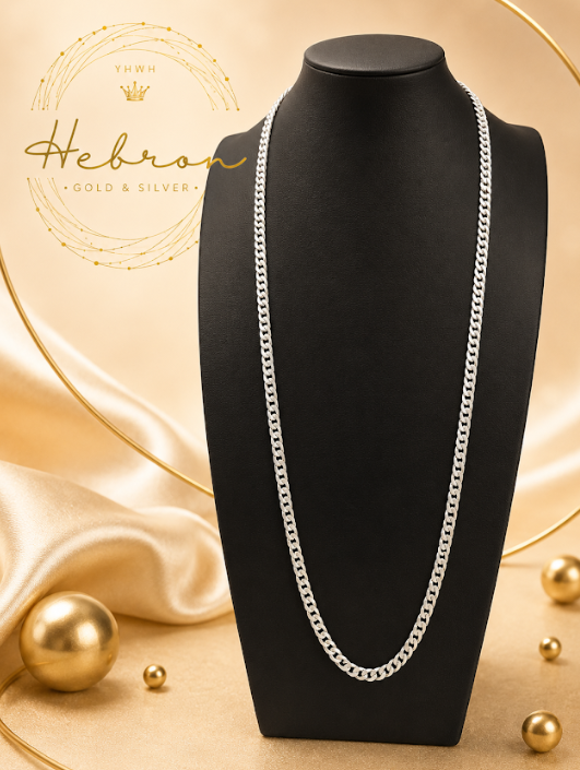 4mm Cuban 925 Silver Chain