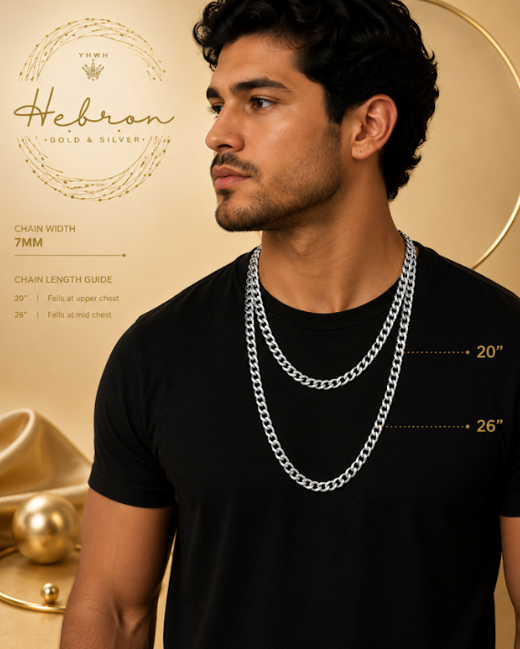 7mm Cuban 925 Silver Chain