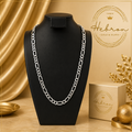 7mm Figaro 925 Silver Chain