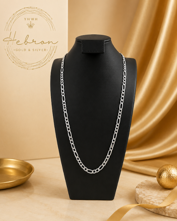 5mm Figaro 925 Silver Chain