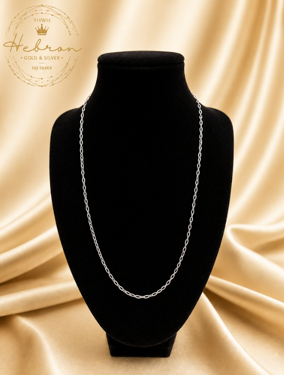 2mm PaperClip 925 Silver Chain
