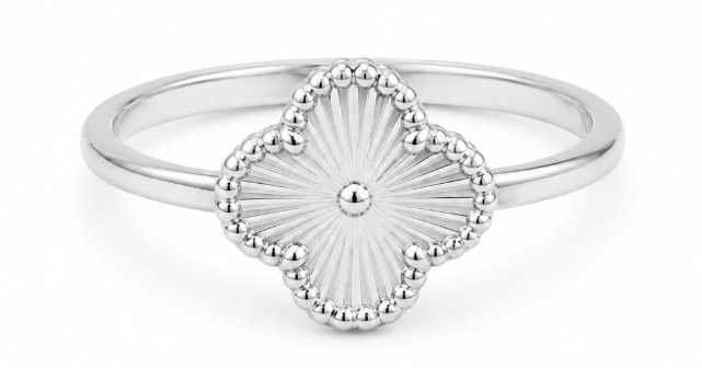 Sterling Silver Ring Flower