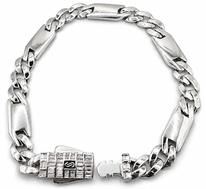 Monaco 925 Sterling Silver Bracelet 8mm