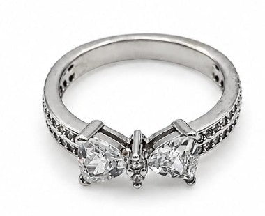 925 Sterling Silver Pan Bow Ring