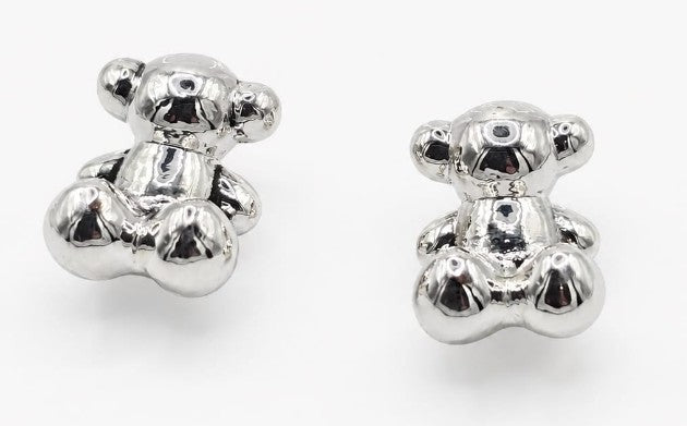 Sterling Silver 925 Bear Earring