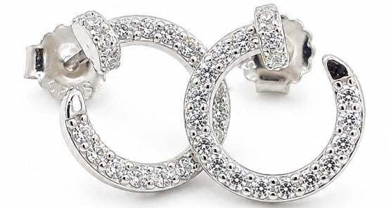 925 Sterling Silver Nail Earring by Hebron J.