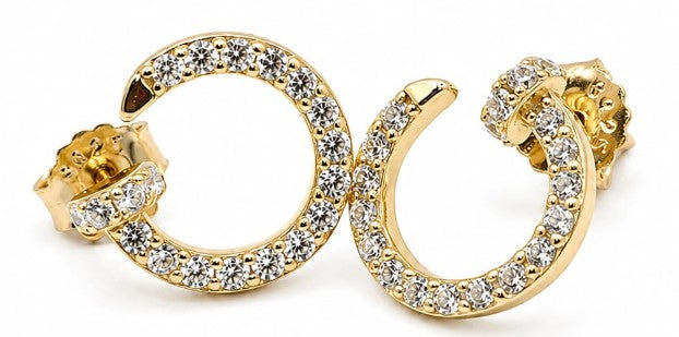 925 Sterling Silver Nail Earring by Hebron J.
