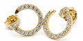 925 Sterling Silver Nail Earring by Hebron J.