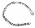 925 Sterling Silver 7.5 inch 5-Heart Bracelet by Hebron J.