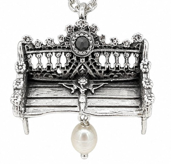 Unique 925 Sterling Silver Bench Pendant by Hebron J.