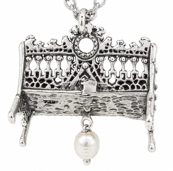 Unique 925 Sterling Silver Bench Pendant by Hebron J.