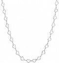 Quarter Inch Heart Link Necklace | 925 Sterling Silver 18 inches by Hebron J.