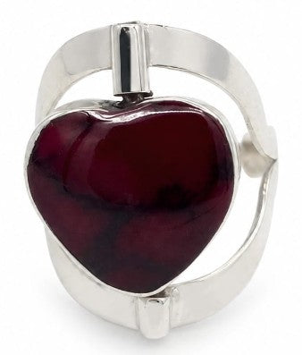 Sterling Silver 925 Double Sided Ring by Hebron J.