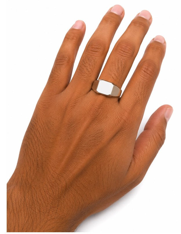 925 Sterling Silver Men's Signet Ring by Hebron J.