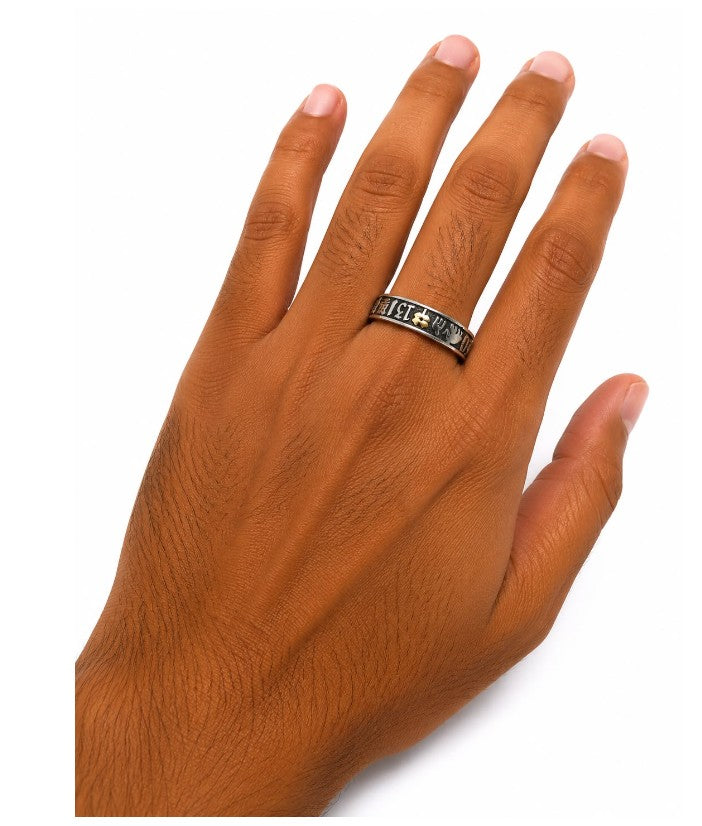 Good Lucks 925 Sterling Silver Men's Ring by Hebron J.