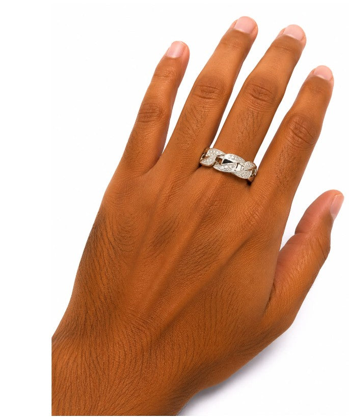 Eternity 925 Sterling Silver Ring by Hebron J.