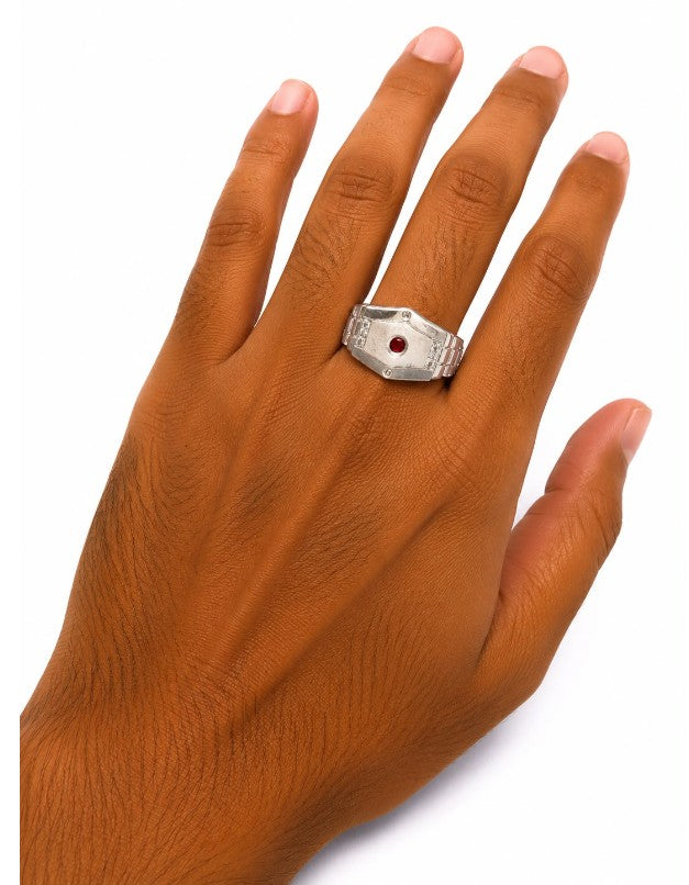Luxury 925 Sterling Silver Men's Ring by Hebron J.