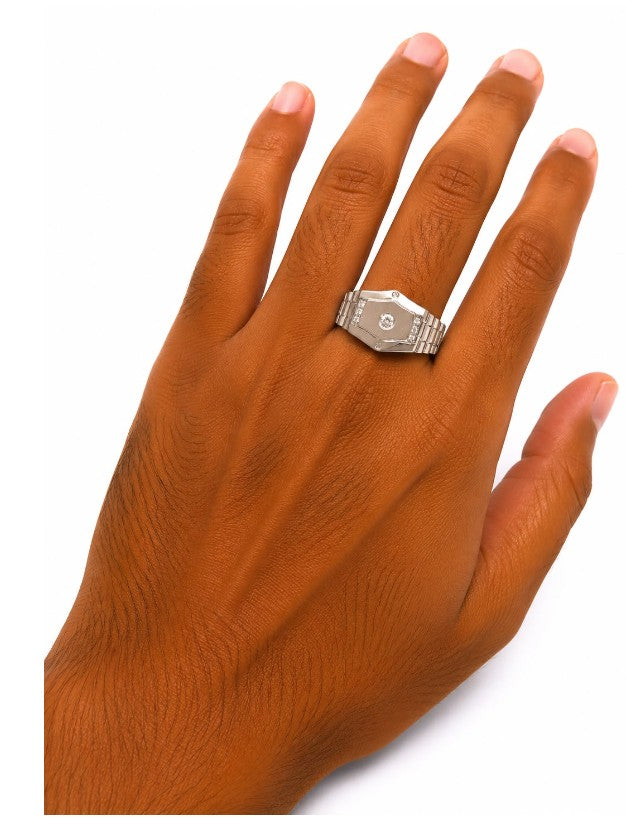 Luxury 925 Sterling Silver Men's Ring by Hebron J.
