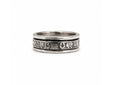 Sterling Silver 8mm Good Luck Charms Spinner Ring for Men by Hebron J.