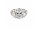 Elegant 925 Sterling Silver Cubic Zirconia Men's Ring by Hebron J.