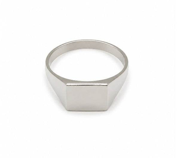 925 Sterling Silver Men's Signet Ring by Hebron J.