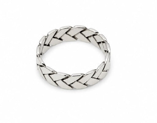 Celtic Braided Men's 925 Sterling Silver Ring by Hebron J.