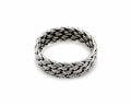 Woven 925 Sterling Silver Men's Ring by Hebron J.