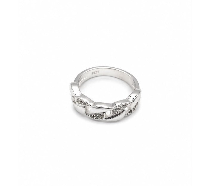 Eternity 925 Sterling Silver Ring by Hebron J.