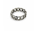 Rope Style 925 Sterling Silver Hinged Men's Ring by Hebron J.