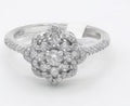 Double Flower 925 Sterling Silver Ring by Hebron J.