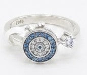 Azure Guardian 925 Sterling Silver Ring by Hebron J.