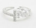 T with Links 925 Sterling Silver Ring by Hebron J.