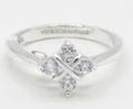 925 Sterling Silver Ring with four round Cubic Zirconia gems by Hebron J.