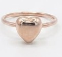 Rose Color Heart 925 Sterling Silver by Hebron J.