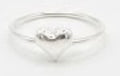 Tiny Heart 925 Sterling Silver Ring by Hebron J.