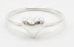 Tiny Heart 925 Sterling Silver Ring by Hebron J.