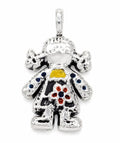 Vintage Doll 925 Sterling Silver Pendant by Hebron J.