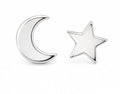 925 Sterling Silver Earring Star and Moon by Hebron J.