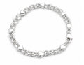 Pan 925 Sterling Silver heart Bracelet by Hebron J.