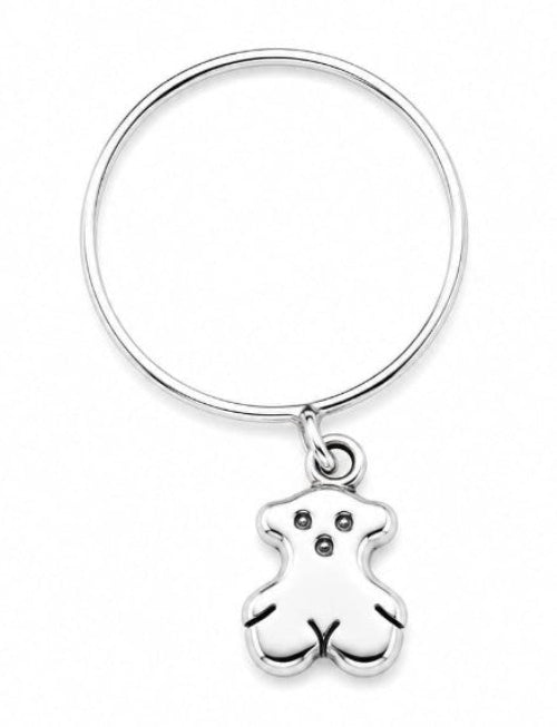 925 Sterling Silver charm Bear Keychain by Hebron J.