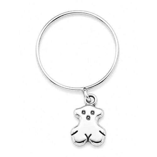 925 Sterling Silver charm Bear Keychain by Hebron J.