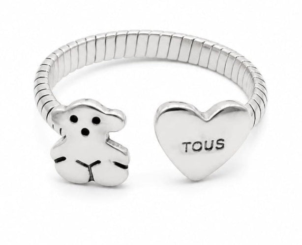 925 Sterling Silver Bear/Heart Ring Size 7 by Hebron J.