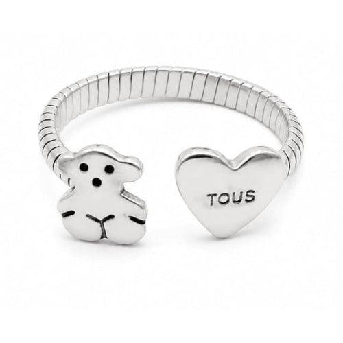 925 Sterling Silver Bear/Heart Ring Size 7 by Hebron J.