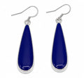 Blue Areles Lapiz Lasuli Earrings 925 Sterling Silver by Hebron J.
