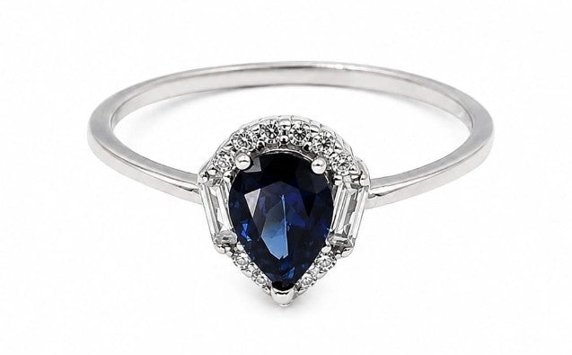 Anillo Topacio Mistro #7.5 925 Sterling Silver Ring by Hebron J.