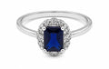 Anillo Square #7.5 925 Sterling Silver Ring by Hebron J.