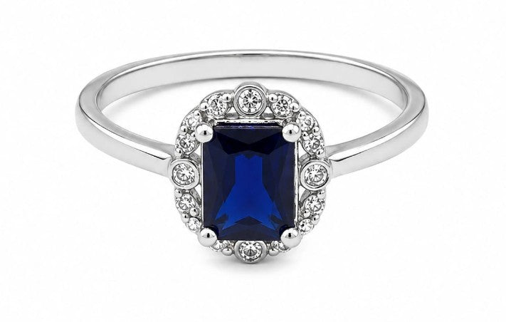 Anillo Square #7.5 925 Sterling Silver Ring by Hebron J.